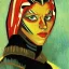 Placeholder: Portrait of ahsoka tano by Van Gogh