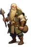 Placeholder: teenage handsome blonde nomadic mountain dwarf with wargong dnd