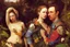 Placeholder: man and woman in colorful jungle by Caravaggio