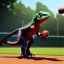 Placeholder: Lizard playing baseball game