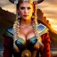 Placeholder: portrait of beautiful busty viking queen painting by Brom ,braids, oil on canvas, cinematic composition, extreme detail,fit full head inside picture,8k