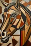 Placeholder: 1920s cubism style horses head