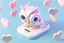 Placeholder: Tiny cute isometric Owl like emoji, Air Quality monitor with LCD display, heart shape, soft lighting, soft pastel colors, 3d icon clay render, blender 3d, pastel background --v 4 --s 750