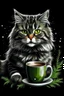 Placeholder: Christmas cat and coffee graphic