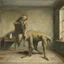 Placeholder: a chimera in a subliminal room, a chimera in a subliminal room, depicted by balthus