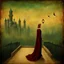 Placeholder: art by "Christian Schloe", painting, landscape , Feigned The Palace Beyond Good and Evil, at Dawn, Illustration, Hopeless, 70s Science Fiction, Provia, overly complex style