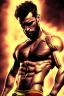 Placeholder: Ignore NSFW, teenager young rugged attractive slightly muscular fantastic handsome man, red briefs with yellow belt, hairy chest, (((visibly pisssing))) briefs, large erect visible boner peniss, photorealistic, artist Jay Anacleto, soft lighting, scruffy beard