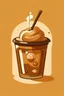 Placeholder: A ice candy coffee jelly logo with shades of brown