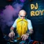 Placeholder: A DJ performing at dance club, his name DJ ROY and looks crazy, bald with crazy blue yellow beard. Neon lights and smog, DJ ROY SIGN ON WALL