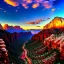 Placeholder: Zion National Park, Utah,aerial view,extremely detailed digital painting, high resolution,8k, realistic, beautiful, volumetric lighting, mystical colors ,perfectly centered image, perfect composition, rim light, beautiful lighting,masterpiece, stunning scene, raytracing, anatomically correct, in the style Van Gogh and robert e howard and Ken Kelley and Ohrai Noriyoshi and Simon Bisley and tomzj1.