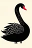 Placeholder: black swan; stylistic symbolism in Art Deco style