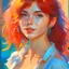 Placeholder: portrait Anime european woman cute-fine-face, painting style, pretty face, realistic shaded Perfect face, fine details. realistic shaded lighting by Ilya Kuvshinov Giuseppe Dangelico Pino and Michael Garmash and Rob Rey, IAMAG premiere, WLOP matte print, cute freckles, masterpiece