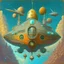 Placeholder: spaceship in the style of orthodox paintings