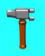 Placeholder: hammer, desaturated color, 3d cartoon proportions, detailed vector drawing with thick outline, stock image