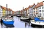 Placeholder: Small English fishing port in the style of a loose urban sketch