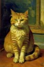 Placeholder: Portrait of a cat by Van Gogh