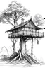 Placeholder: Help me generate a tree house sketch