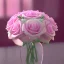 Placeholder: Pink transparent Crystal Rose Bouquet Flower