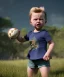 Placeholder: Penny Hofstadter toddler, full body, dramatic lighting, angry, hyper realistic