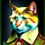 Placeholder: portrait of a cat by Van Gogh 4k