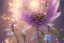 Placeholder: one big crystal subtle flower in a galactic ambiance with a very little beautiful fairy, transparent petals, delicate colors, in the foreground, full of details, smooth, bright sunshine，soft light atmosphere, light effect，vaporwave colorful, concept art, smooth, extremely sharp detail, finely tuned detail, ultra high definition, 8 k, unreal engine 5, ultra sharp focus