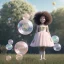 Placeholder: Ultra realistic circus scene. Sweet big hair monster. Child’s playing, smile, happy, color bubbles, smooth color, waist up view, Wes Anderson style, dark ambient, highly detailed, concept art, unreal engine 5, god rays, ray tracing, RTX, lumen lighting, ultra detail, volumetric lighting, 3d, finely drawn, high definition, high resolution.