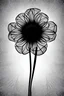 Placeholder: Realistic x-ray flower with intricate details, texturized effect, black and white, inspired by Hugh Turvey, Bert Myers and flower photography