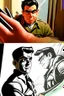 Placeholder: Transforming the image into a funny and realistic comic drawing in the style of classic animation Professional work and animation technique
