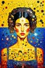 Placeholder: X cannot exist without 0; Post-Modern Celestial Pop Art with surreal elements; Gustav Klimt inspired painting.