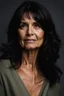 Placeholder: Portrait of a 60 year old Olive skinned woman, dark hair with hints of grey