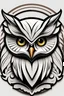 Placeholder: logo design, bunchy, 3d lighting, white owl, highly detailed face, cut off, symmetrical, friendly, minimal, round, simple, cute