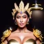 Placeholder: Ultra detailed fullbody Portrait in oil on canvas of busty female Taurus with Gold armor and helmet-Saint seya,extremely detailed digital painting,ultrarealistic skin,intense stare, extremely detailed face, crystal clear eyes, mystical colors ,perfectly centered image, perfect composition, rim light, beautiful lighting,masterpiece ,8k, stunning scene, raytracing, anatomically correct, in the style of Simon Bisley and Ohrai Noriyoshi and robert e howard and Steve Jung and Wizyakuza.