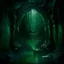 Placeholder: the chasm of the underworld in the gothic style with dark green