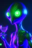 Placeholder: partying alien ,3d 4k octane render, smooth, sharp focus, highly detailed, unreal engine 5,