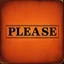 Placeholder: photograph, the word 'PLEASE' in the style of a vintage music album