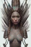 Placeholder:  Photorealistic Portrait voluptuous female Maori Chief iron maiden rainbow Maori tribal tattoos, bow with arrows, full detail, 8k Neko Erokawa, style of Zootopia