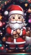 Placeholder: Chibi santa-claus hug big Chocolate in 8k sticker, style of fairy academia, neon lights, intricate details, highly detailed, high details, detailed portrait, masterpiece,ultra detailed, ultra quality