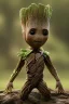 Placeholder: Groot toddler, full body,hair, bokeh, hyper realistic