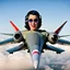 Placeholder: Katy Perry piloting a fighter jet