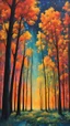 Placeholder: Painting of the night sky with stars and trees, colorful night sky, starry night painting, magical forest background, night background, vibrant painting, atmospheric dream painting, night sky background, colorful painting, colorful stars, Beautiful paint art, dream landscape art, beautiful painting, oil painting, oil painting on canvas, impressionist