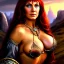 Placeholder: Ultra detailed fullbody Portrait in oil on canvas of beautiful busty Red Sonja ,extremely detailed digital painting, extremely detailed face,crystal clear Big Glowing eyes, mystical colors ,perfectly centered image, perfect composition, rim light, beautiful lighting, 8k, stunning scene, raytracing, anatomically correct, in the style of robert e howard and Ken Kelley and Ohrai Noriyoshi and Simon Bisley and tomzj1