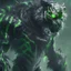 Placeholder: Green and black fur spider tiger fusion, detailed, arcane, octane render, cinematic, by greg rutkowski