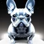 Placeholder: french bulldog from the future a detailed illustration of a french bulldog, phoenix bird wallpaper, luminescent body, full body, symmetrical body, realistic, glowing muscles, sharp focus, meticulously detailed, soft evening sky, 64k