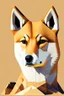 Placeholder: pioneer shiba inu close face matrix isometric hills with x on forehead