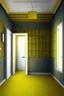 Placeholder: a non-linear space. all rooms appear uniform and share superficial features such as yellowed wallpaper, damp carpet, and inconsistently placed fluorescent lighting.