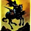 Placeholder: Death Dealer ride a horse by Frank Frazetta style