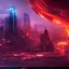 Placeholder: cyberpunk, landscape, GUITARS, cinematic, highly detailed, close up, 4k, deep colors, gold, fire, red, purple, dark, ethereal, utopia, apocalypse, from outer space