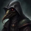 Placeholder: Cloaked, ominous, anthropomorphic dinosaur knight, hood up, black cloak, face hidden, fantasy, digital art