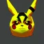 Placeholder: Creepy Pikachu in the style of tim Burton