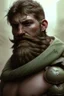 Placeholder: photorealistic male bearded handsome soldier, hyperdetailed painting, luminism, Bar lighting, complex, dark green miltary, 4k resolution concept art, Artgerm, WLOP, Alphonse Mucha, 3d render, octane render, intricately detailed, cinematic, awesome full color, hand drawn, dark, gritty, cinematic, buckeye burl